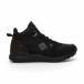 Ανδρικά μαύρα αθλητικά μποτάκια τύπου sneakers it260919-45 2
