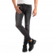Ανδρικό γκρι τζιν Slim Jeans με ξεθωριασμένο εφέ it250918-14 2