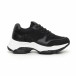 Γυναικεία μαύρα αθλητικά παπούτσια με χοντρή σόλα it130819-67 2