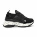Γυναικεία μαύρα αθλητικά παπούτσια Patchwork design it260919-80 2