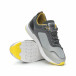 Ανδρικά γκρι αθλητικά παπούτσια με κίτρινες λεπτομέρειες it150319-28 5