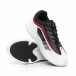 Ανδρικά μαύρα-λευκά αθλητικά παπούτσια με λεπτομέρειες από λουστρίνι it130819-19 4