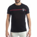 Ανδρική μαύρη κοντομάνικη μπλούζα με κέντημα it040219-116 3