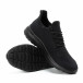 Ανδρικά μαύρα αθλητικά παπούτσια All black ελαφρύ μοντέλο it140918-16 5