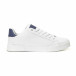 Ανδρικά λευκά Basic sneakers με μπλε λεπτομέρειες it150818-22 2