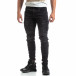 Ανδρικό μαύρο Cargo Jeans σε ροκ στυλ it170819-53 3