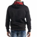 Ανδρικό φούτερ hoodie με κόκκινη λεπτομέρεια it041019-51 3