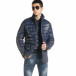 Ανδρικό μπλέ χειμωνιάτικο μπουφάν τύπου blazer it091219-16 3