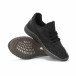 Ανδρικά μαύρα αθλητικά παπούτσια από πλεκτό ύφασμα it150818-5 4