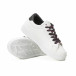 Γυναικεία λευκά sneakers με μαύρα κορδόνια και σχέδια it150818-59 4