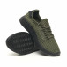 Ανδρικά πράσινα αθλητικά παπούτσια Mesh με μαύρη φτέρνα it251019-1 5