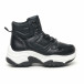 Γυναικεία μαύρα ψηλά αθλητικά παπούτσια τύπου μποτάκια it281019-5 2