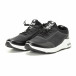 Ανδρικά μαύρα αθλητικά παπούτσια από συνδυασμό υφασμάτων it221018-34 3