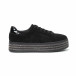 Γυναικεία μαύρα sneakers με στρασάκια και πλατφόρμα it150818-44 2