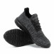 Ανδρικά μαύρα μελάνζ αθλητικά παπούτσια  it140918-19 4