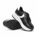 Γυναικεία ασπρόμαυρα sneakers με πλατφόρμα it150818-79 4