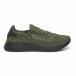Ανδρικά πράσινα αθλητικά παπούτσια Mesh με μαύρη φτέρνα it251019-1 2