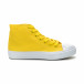 Γυναικεία Basic  κίτρινα ψηλά sneakers it150319-32 2