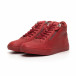 Ανδρικά κόκκινα sneakers με Shagreen design it260919-48 4