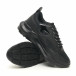 Ανδρικά μαύρα αθλητικά παπούτσια με λουστρίνι ελαφρύ μοντέλο it251019-3 5