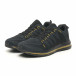 Ανδρικά υφασμάτινα αθλητικά παπούτσια σε μαύρο και χρυσό it251019-5 4