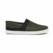 Ανδρικά πράσινα πλεκτά sneakers με μαύρες λεπτομέρειες it150319-19 2