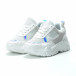 Γυναικεία λευκά sneakers με πλατφόρμα it250119-37 3