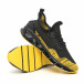 Ανδρικά μαύρα-κίτρινα αθλητικά παπούτσια Knife it251019-23 5
