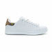 Ανδρικά λευκά sneakers με λεπτομέρεια κέντημα it150319-6 2