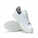 Ανδρικά λευκά sneakers με μαύρη λεπτομέρεια it250119-30 4
