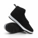 Ανδρικά ψηλά μαύρα υφασμάτινα sneakers ελαφρύ μοντέλο it260919-13 4