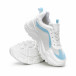 Γυναικεία Chunky αθλητικά παπούτσια σε λευκό και γαλάζιο it240419-45 4