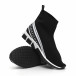 Ανδρικά αθλητικά παπούτσια τύπου κάλτσα με λευκή ρίγα it260919-10 5
