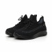 Ανδρικά μαύρα πλεκτά αθλητικά παπούτσια με διακόσμηση it130819-28 3