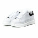 Γυναικεία λευκά sneakers με μαύρη λεπτομέρεια it150818-37 3