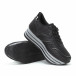 Γυναικεία μαύρα sneakers με δίχρωμη πλατφόρμα it150818-31 4