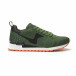 Ανδρικά πράσινα αθλητικά πλεκτά παπούτσια με πορτοκαλί σόλα it250119-6 2