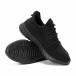 Ανδρικά μαύρα αθλητικά παπούτσια All black ελαφρύ μοντέλο it140918-10 4