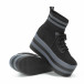 Γυναικεία μαύρα sneakers καλτσάκι με πλατφόρμα it150818-63 4