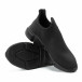 Ανδρικά μαύρα slip-on αθλητικά παπούτσια All black από νεοπρέν it140918-15 4