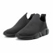 Ανδρικά μαύρα slip-on αθλητικά παπούτσια All black από νεοπρέν it140918-15 3