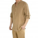 Ανδρικό camel λινό πουκάμισο Just West 2022-CA13 it120422-3 5