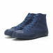 Ανδρικά μπλε ψηλά sneakers κλασικό μοντέλο it250119-2 3