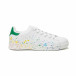 Γυναικεία λευκά sneakers με χρωματιστές πιτσιλιές it150818-38 2