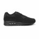 Ανδρικά μαύρα All black αθλητικά παπούτσια με σόλες αέρα it150818-16 2