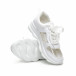 Γυναικεία λευκά αθλητικά παπούτσια με διαφάνιες 1065 it240419-55 4