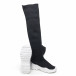Γυναικείες ψηλές μαύρες μπότες τύπου κάλτσα it281019-13 4