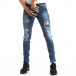 Ανδρικό τζιν Slim Jeans με διακοσμητικά μπαλώματα it250918-15 3