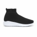 Ανδρικά μαύρα sneakers κάλτσα με τρακτερωτή σόλα it150319-8 2