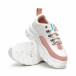 Γυναικεία Chunky αθλητικά παπούτσια σε λευκό και ροζ it240419-43 4